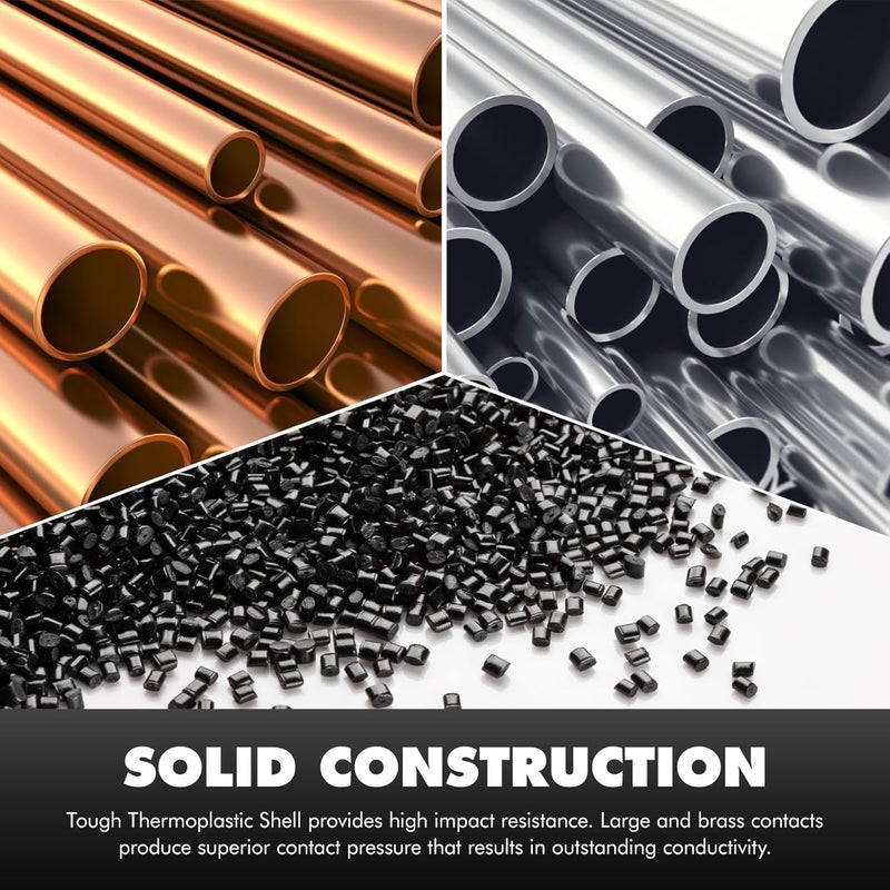 VAV NEMA 6-30P & 6-50P, 30 & 50 Amp, 250V, Heavy Duty Angle Plug, 2 Pole 3 Wire AC Dryer Replacement Male, Industrial Grade, UL Listed - Image 4